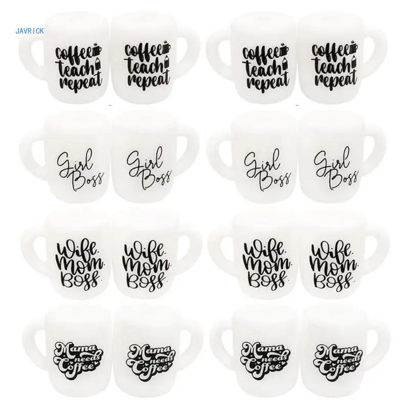 

16Pcs DIY Craft Decoration Polygonal Silicone Beads Cup Pen Accessory