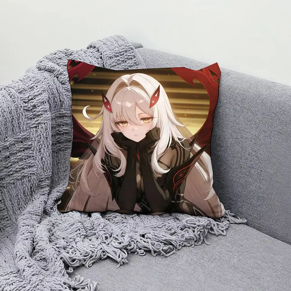 Genshin Impact Ronova 30x30cm 45x45cm Pillow Case Decor Protective Covers Comfortable Soft For Sofa Living Room Home Office