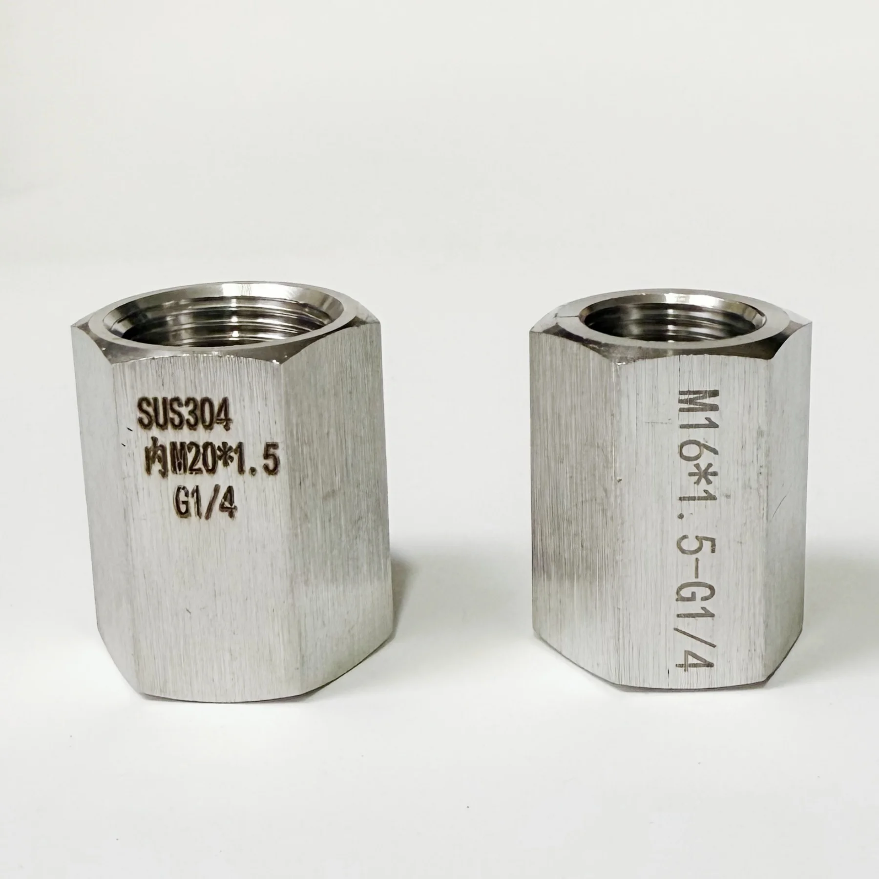 

1/8 "1/4" 3/8 "1/2" BSPP до M8 M10 M12 M16 M18 M20 Женский соединитель из нержавеющей стали 304 для труб высокого давления с шестигранной муфтой