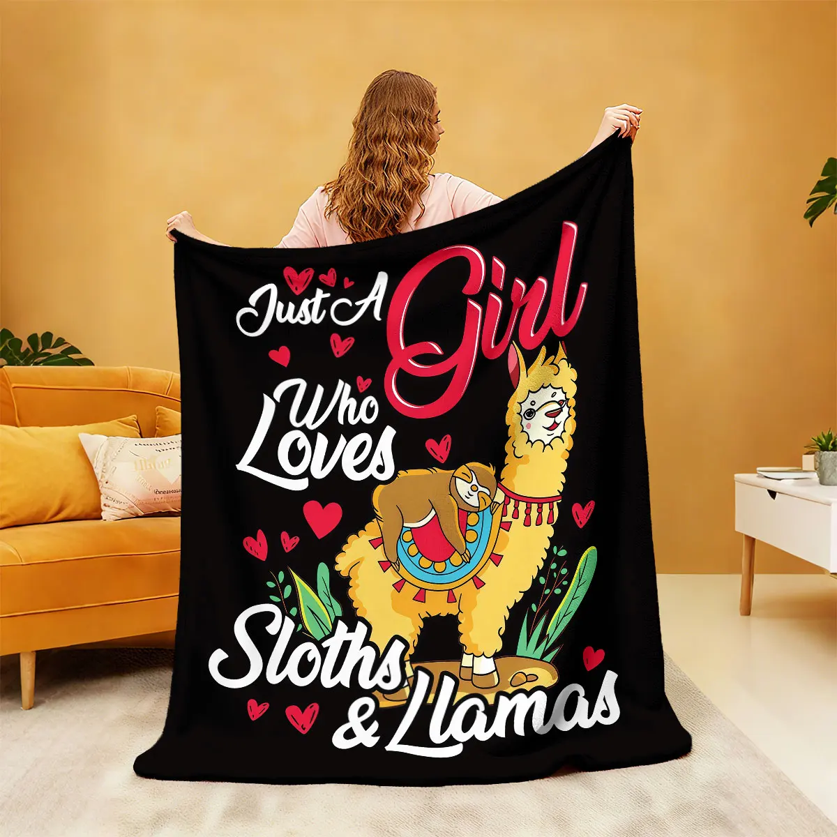 1pc Funny Street Style Text Print 230g Flannel Blanket In Multiple Sizes, Soft And Comfortable, Machine Washable Cover Blanket