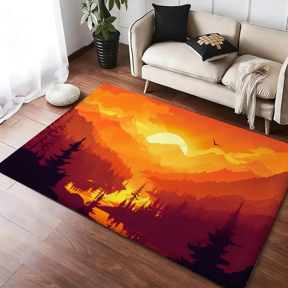 

Коврик для игровой зоны Deep Forest F-Firewatch, уютный, мягкий, толстый, нескользящий, из фланели, для гостиной, спальни, кухни, декоративный ковер