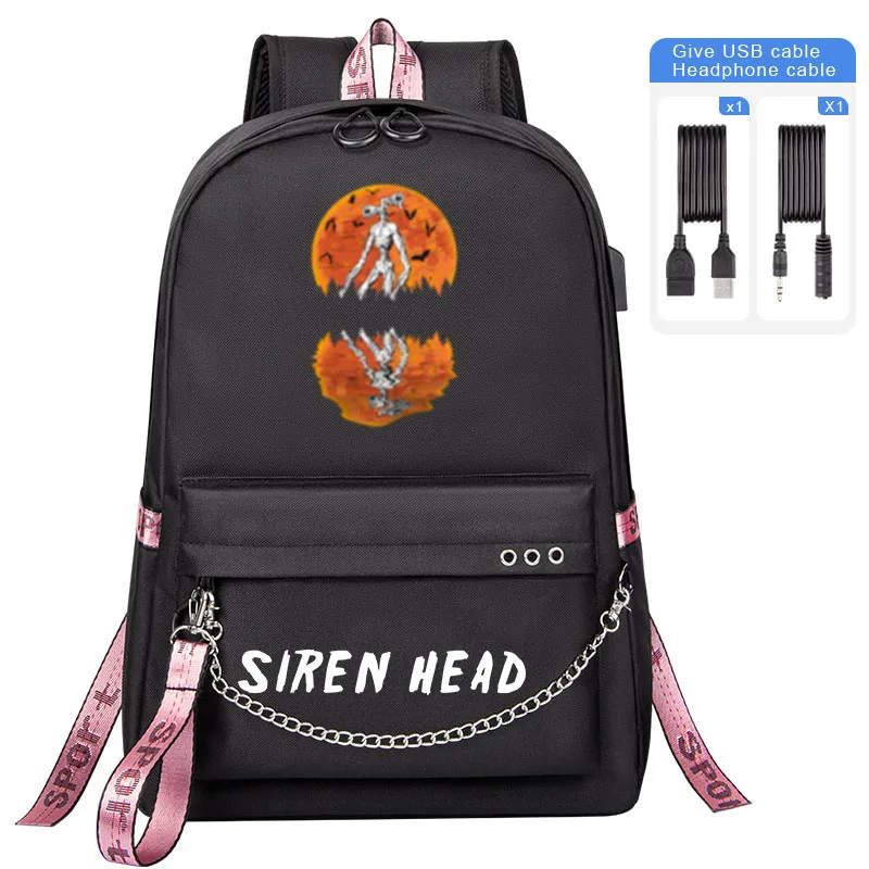 Siren Head Print Backpack Schoolbag for elementary school students Children school backpack school bag for Boy girl teen laptop