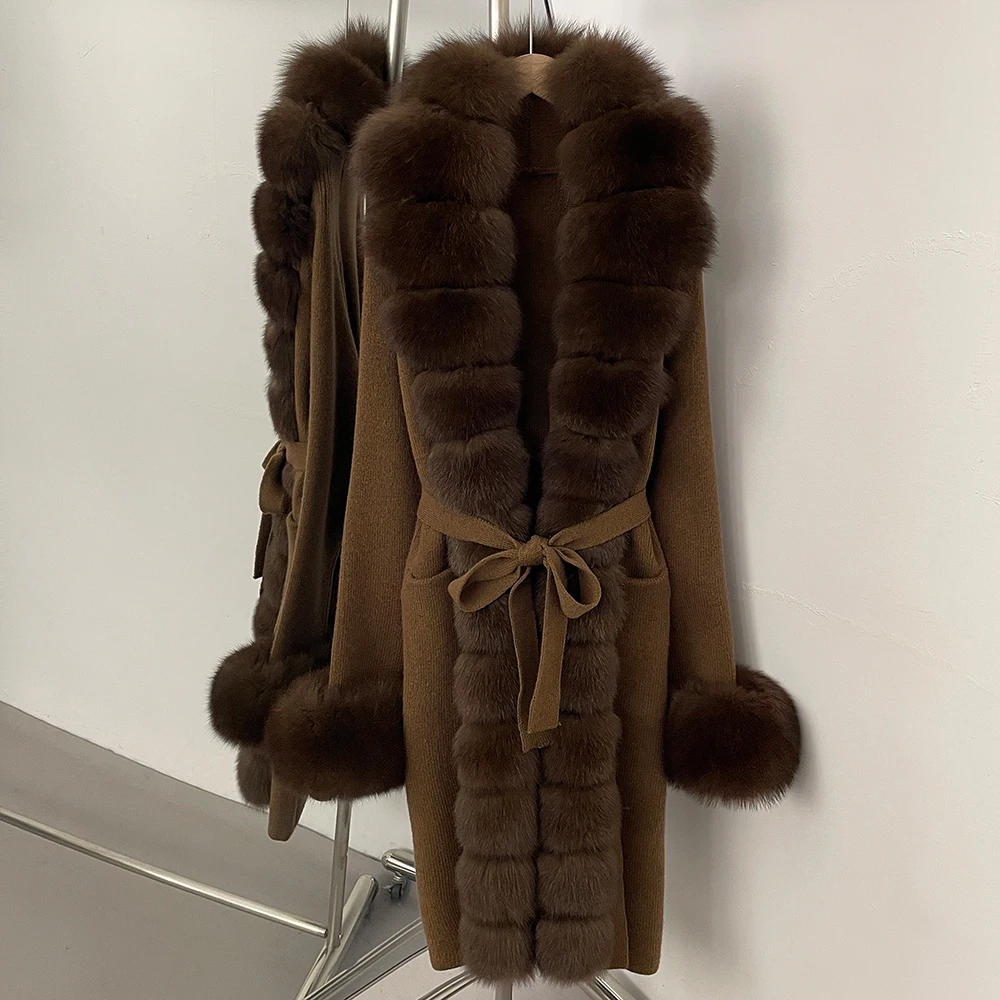 

Зимняя вязаная кофта из искусственного меха для женщин, женские свитера и пуловеры, длинные кофты в корейском стиле, одежда для девушек с отзывами