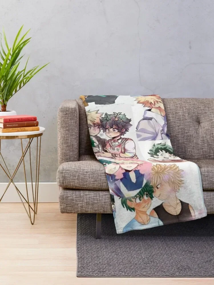 bakudeku pattern 1 backpack school bag Throw Blanket For Baby Decorative Sofas Blankets