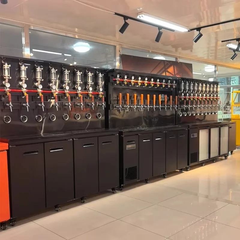 Commercial Draft Beer Dispenser Stainless Steel Kegerator with Temperature Control and Pressure Adjustment for Bars Restaurants