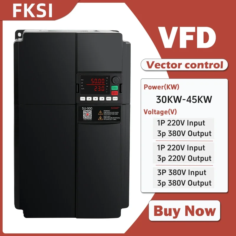 SU900 VFD 30KW 37KW 45KW High power Variable Frequency Drive 3 Phase380V Speed Controller Inverter Motor frequency converter