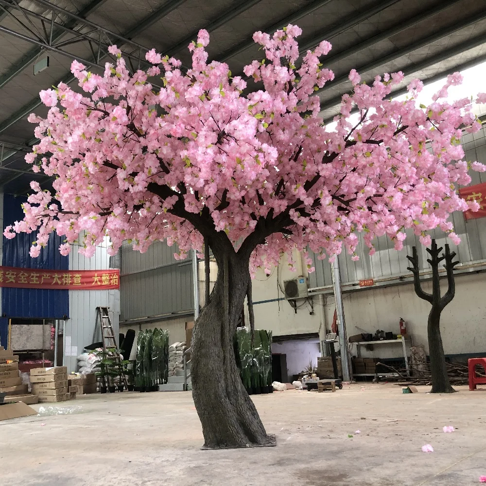 

Wedding Centerpiece Indoor Outdoor Decoration White Pink artificial trees cherry blossoms High Simulation 8m Height Sakura Trees