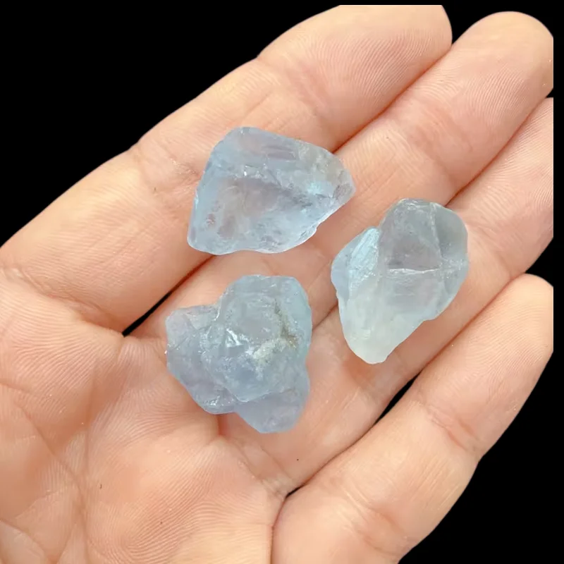 Cristal de Célestite Naturelle en Grappe 50/100g, Cristal de Quartz Cyanite Brut Bleu, pour Décoration Intérieure, Matériaux d'Artisanat |   Collection de minéraux