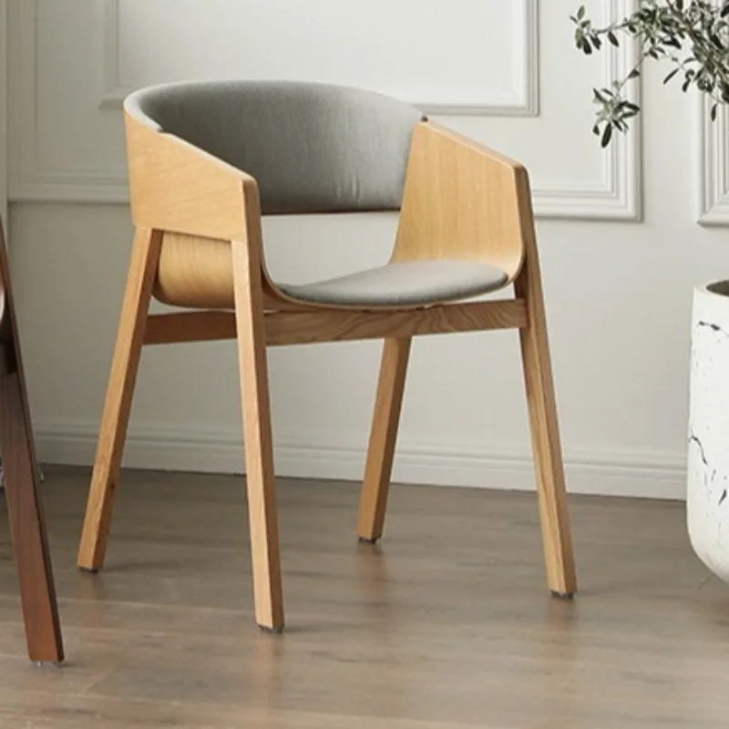 Nordic Luxury Wooden Chair Simple Modern Groot Aesthetic Comfortable Living Room Chairs Creative Interior Decor Accessories