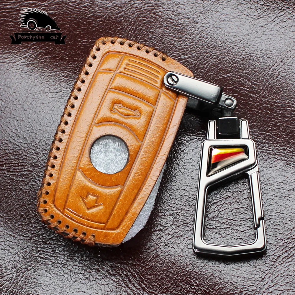 Genuine Leather Car Accessories Remote Key Case Cover for BMW E90 E60 E70 CAS3 E61 E71 E81 E87 E88 E89 E91 E92 M3 M5 X1 X5 X6 Z4