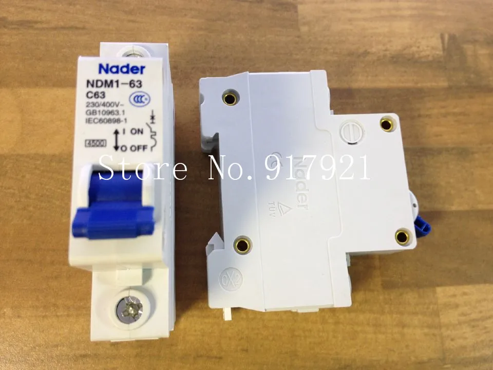 [ZOB] The letter NDM1-63 Nader genuine new C63 mini circuit breaker 1P63A air switch  --12pcs/lot