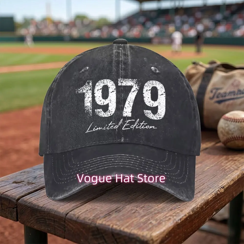 Exquisite 1979 Limited Edition Washed Baseball Cap, Adjustable Buckle Design, Lightweight And Breathable, All-Season Unisex, Sui