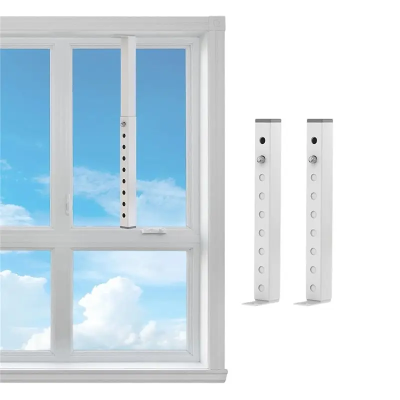 [newa64z-】-2pcs-ac-security-window-lock-bar-extends-from-98-167-in-steel-window-stoppers-for-small-vertical-sliding-windows