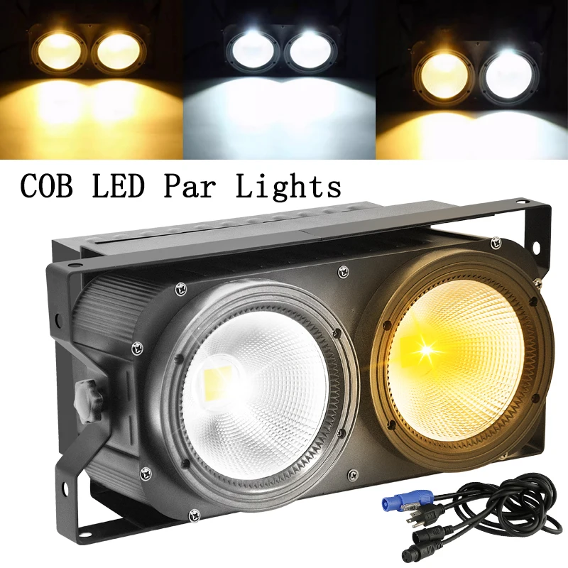 

LED Blinder Stage COB Par Light 2in1 Warm White Spotlight With Sound Activated DMX Control For Party Disco Stage Audience Light