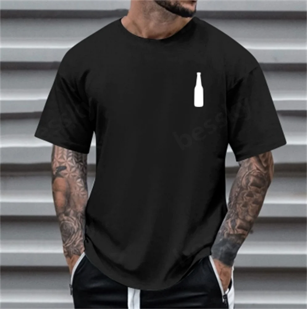 

Men's Summer Fashion Casual Digital Print T-Shirt Retro Color Matching Short-Sleeved Shirt for Comfortable Wear