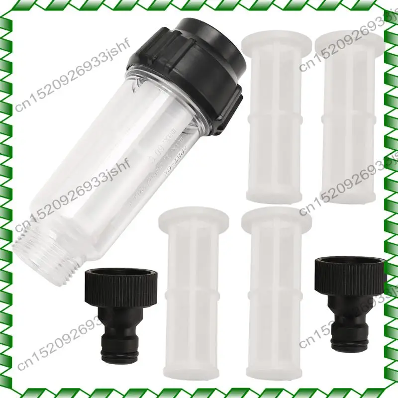 -خرطوم حديقة فلتر المياه من BOFF، مجموعة فلاتر المياه المسبقة 3/4 بوصة مع 5 إدراجات فلتر + 2 محولات سريعة