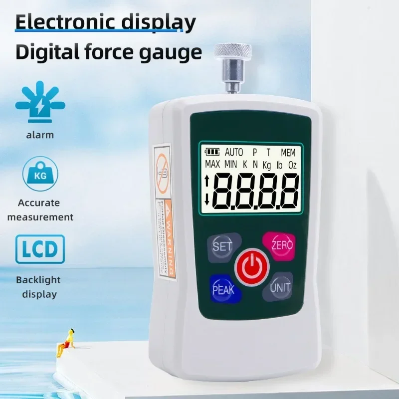 500N Digital Dynamometer Dynamometer Tensimeter Push-pull Tester Instrument High Precision Measurement Equipment