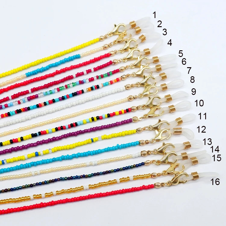 Anti-Lost Eyeglass Facemask Neck Chains Strap Beaded Lanyard Necklace Face Masking Holder Chain