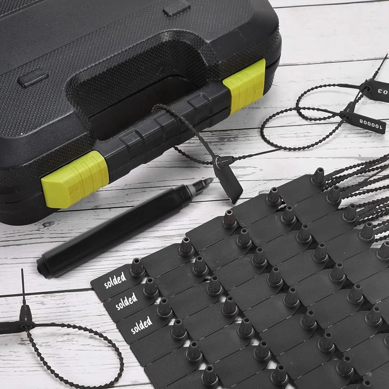 ABWR-1000 Uds sellos de plástico para extintor de incendios etiquetas de seguridad sellos etiquetas de seguridad con cremallera numeradas