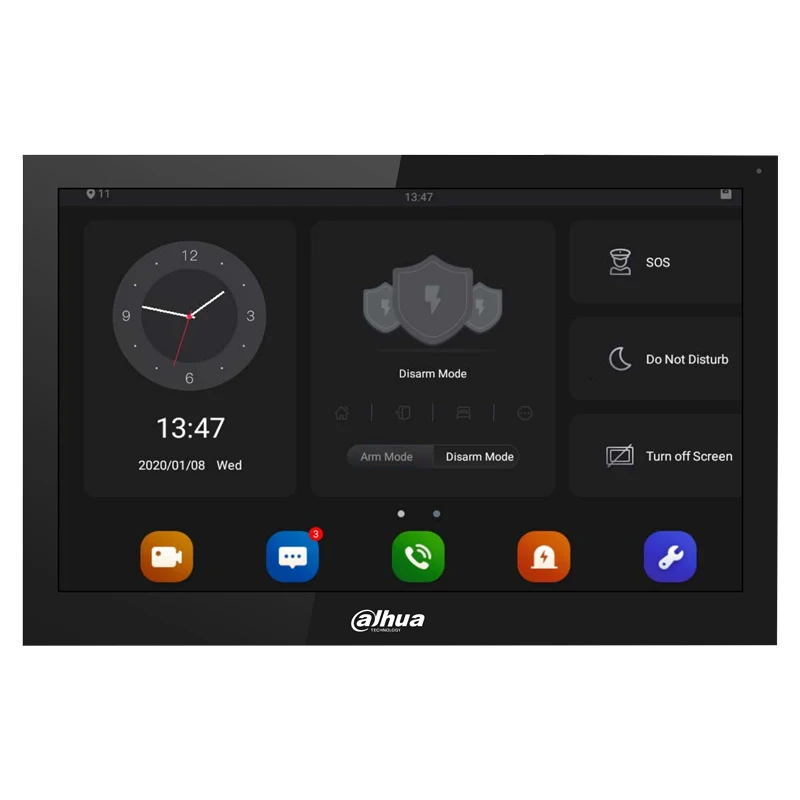 Dahua VTH5341G-W Android Poe 10-Inch Digitale Binnenmonitor Video Intercom Ingebouwde Luidspreker Multilang Draadloze Deurbel Securit