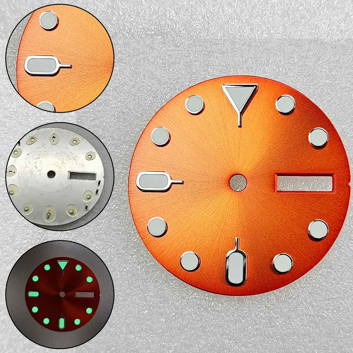 Quadrante luminoso NH36 da 28,5 mm di diametro, adatto per movimento NH36, quadrante Mod, accessori di ricambio per orologi