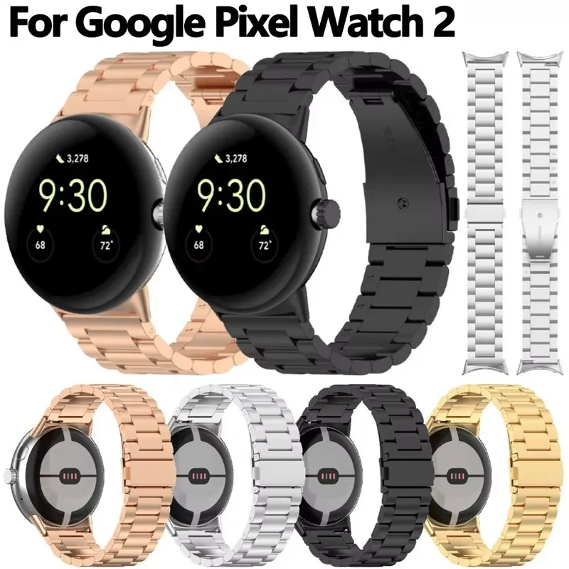 Sostituzione cinturino in metallo senza spazi vuoti per accessori cinturino Google Pixel Watch per cinturino in acciaio inossidabile Google Pixel Watch 2 Correa