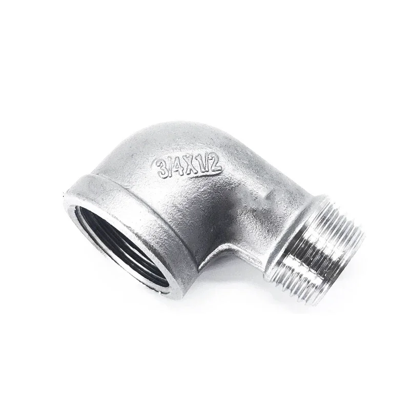 

3/8" 1/2" 3/4" 1" BSP Female To Male Thread 304 Stainless Steel 90 Degree Elbow Pipe Fitting Reducer Connector Coupler Adapter