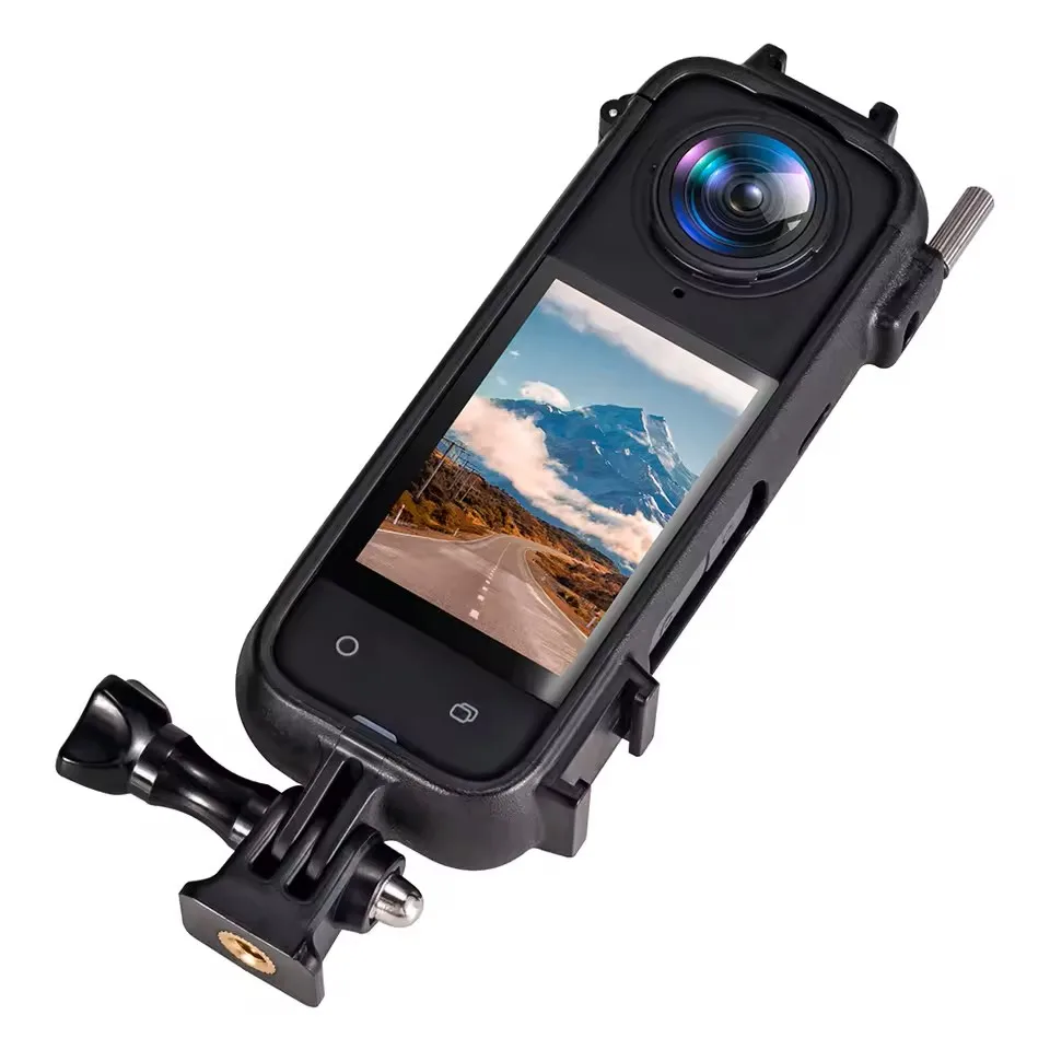 กรอบป้องกันสําหรับ Insta360 X4 อุปกรณ์เสริม PC Hard สําหรับ Insta 360 X4 กล้องทนทานกรอบ Cold Shoe Mount