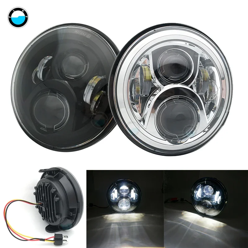 60W 1pcs 7 inch headlamp for Honda CB400 CB500 CB1300 Hornet 250 Front headlamp for honda 7inch led light motorcycle.