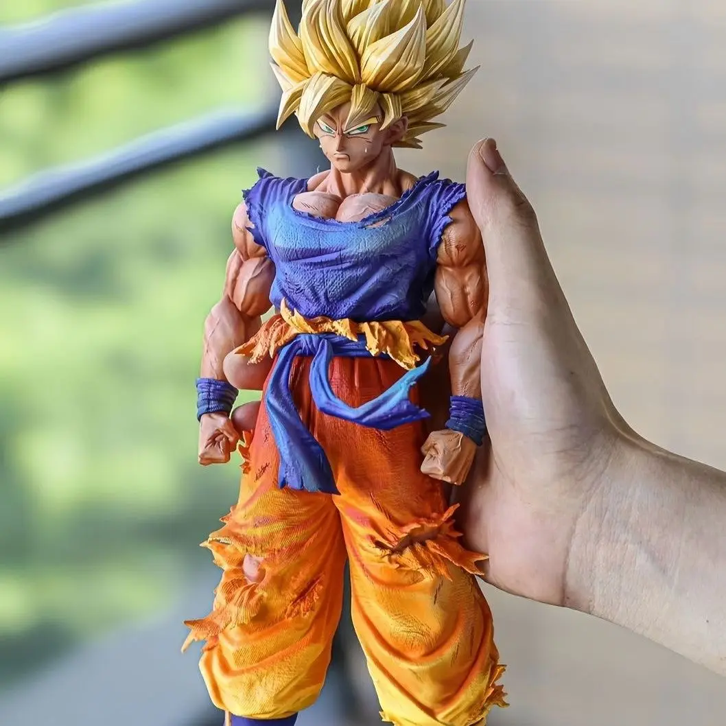 

In Stock Dragon Ball Figure Son Goku Ssj Anime Figures Super Saiyan Goku Action 28cm Pvc Statue Collection Model Toy Gift