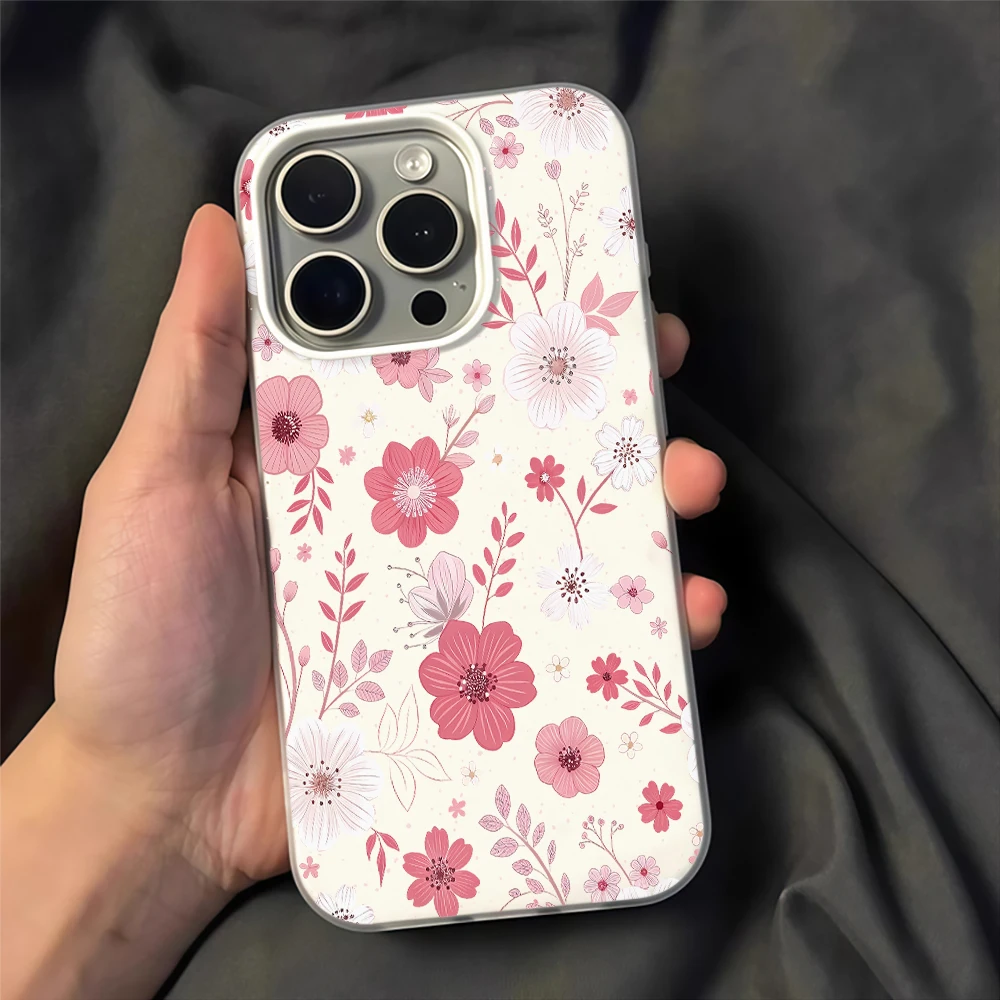 Phone Cases Wildflower - ディスティピンクワイルドフラワースターメンキュートゼリーシェルフォンケース Xiaomi 14 17 Pro Max