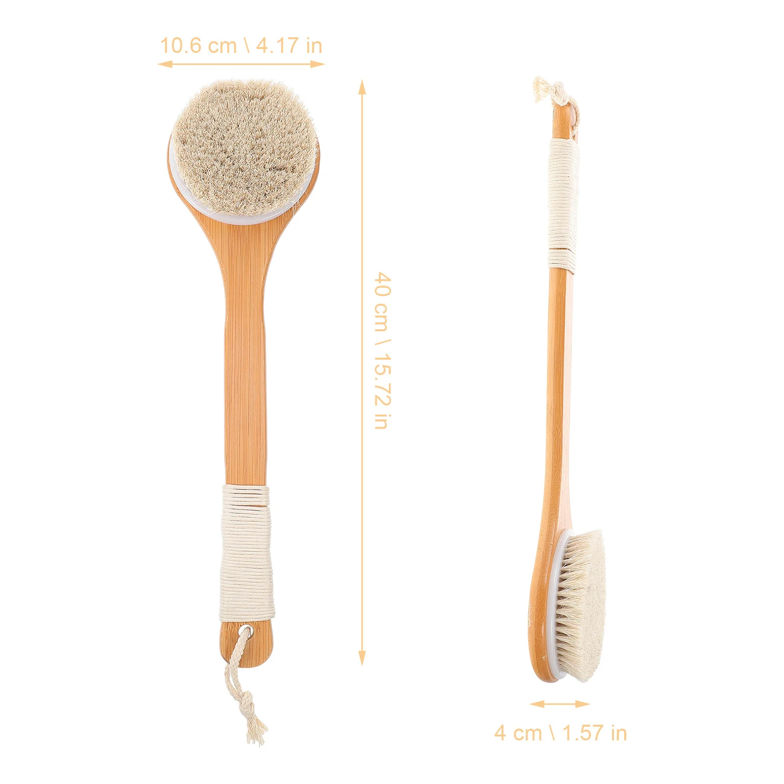 

1Pcs High Quality Bamboo Bath Brush Long Handle Comfortable Body Face Exfoliating Shower Tool Back Cleaning Scrubber