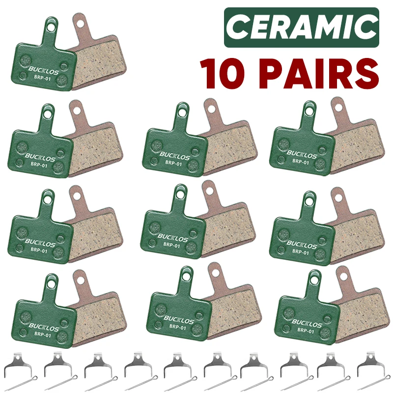 BUCKLOS Keramik Hydraulische Scheibenbremsbeläge für SHIMANO B01S B05S 1/2/4/6/8/10 Paar MTB Bremsbeläge Verschleißfeste Scheibenbremsbeläge