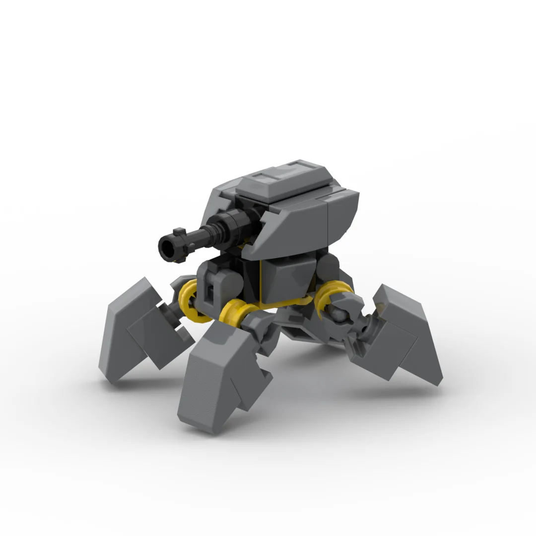 MOC Building Blocks Military WWII Series Quadruped Mech Robot Assembly Model Educational Toy for Boys Gift Collectible