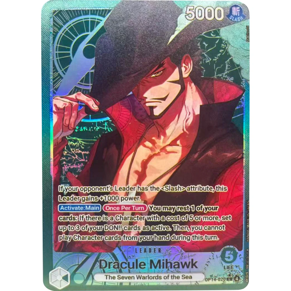 ONE PIECE Collection Cards GAME Boa Hancock Crocodile Dracule Mihawk Jinbe EN DIY High Quality Self Made Game Anime Cards Gift view 3