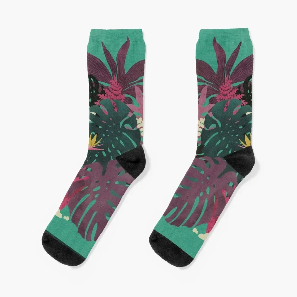 Tropical Tendencies Socks floral cotton Socks Girl Men's