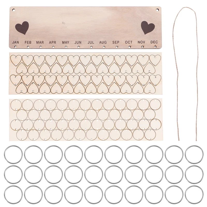

Семейный набор доски для дня рождения, Подвесной деревянный календарь, настенный календарь, декор для семьи, друзей, напоминание о день рождения