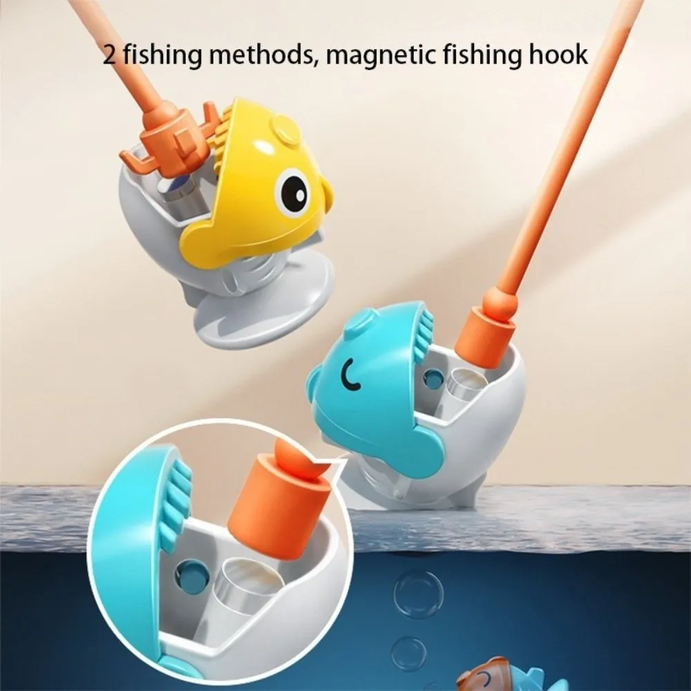 Novo tem música jogo de pesca magnética peixes coloridos idade 3 + jogo de fiação vara de peixe design interativo brinquedo educativo