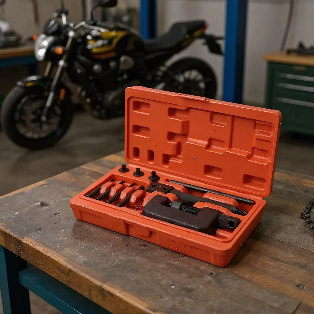 

13pcs Chain Repair Tool Set - Motorcycle Chain Splitter Breaker & Riveting Tool for Mountain Bike