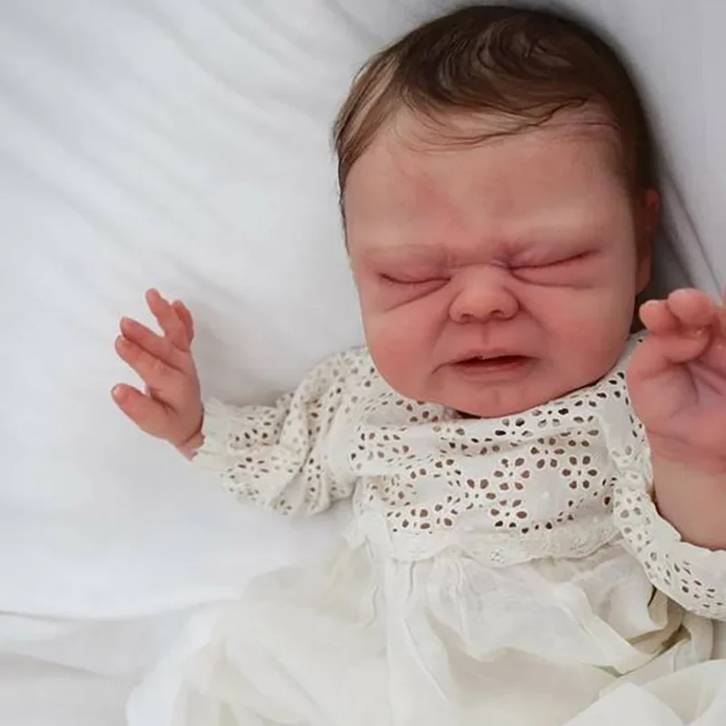 SINO-BB 17inch Reborn Doll Kit Sleepping Vincent Lifelike Newborn Baby Size Unfinished Blank Doll Parts Drop Shippig