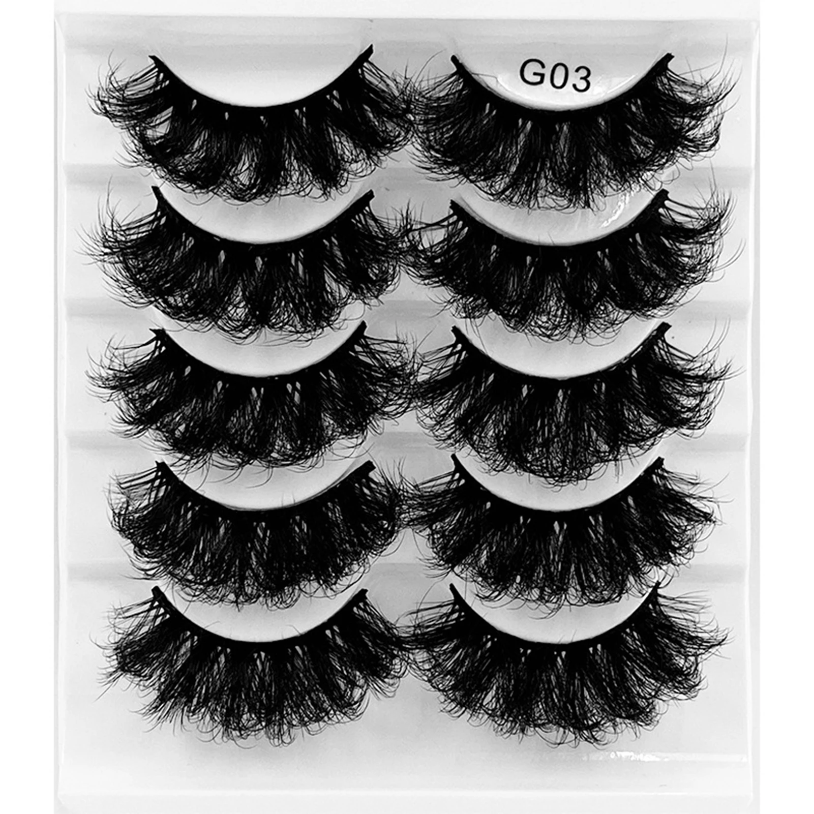 5 Pairs 8D Individual Lash Extensions Multilayered Bushy Well-bedded Lashes Cosplay Makeup DIY Eyelashes