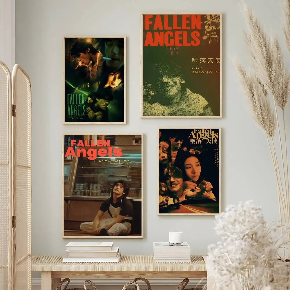 Aesthetic Movie Fallen Angels Posters Premium Self-Adhesive No Residue Wall Sticker for Home Office Bar Decor