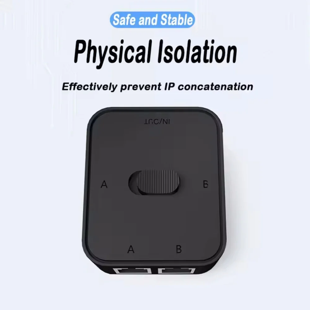 2 Port 1000Mbps Gigabit Network Switch RJ45 Switch Network Splitter Kabel Extender Selector Power Free 2 Way Adapter Connector