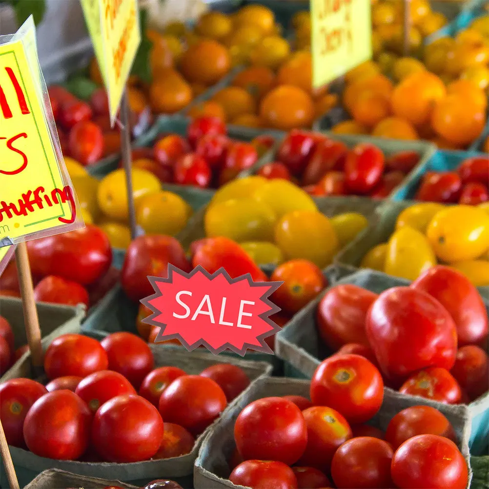 160 pezzi adesivi per esplosione cartellini dei prezzi fluorescenti scoppio etichette di vendita vuote per eventi di raccolta dei fondi del supermercato del garage del negozio al dettaglio