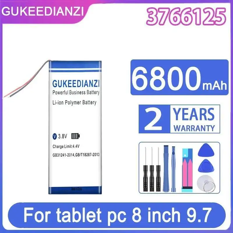 

Premium Replacement Long-Lasting 6800Mah Fit For 3766125 8 9.7 10.1 Inch Laptop Battery