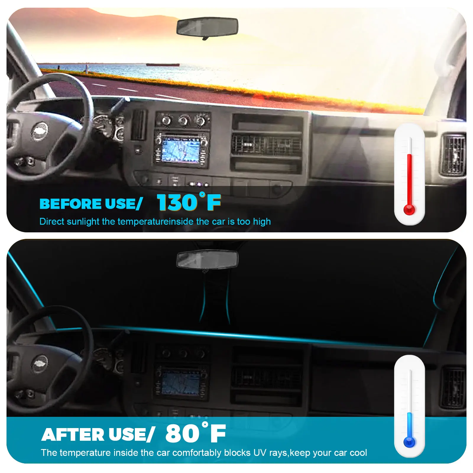 مخصص صالح الزجاج الأمامي الشمس الظل ل 1996-2025 شيفروليه اكسبرس البضائع فان ظلة ل تشيفي اكسبرس الشمس قناع حامي