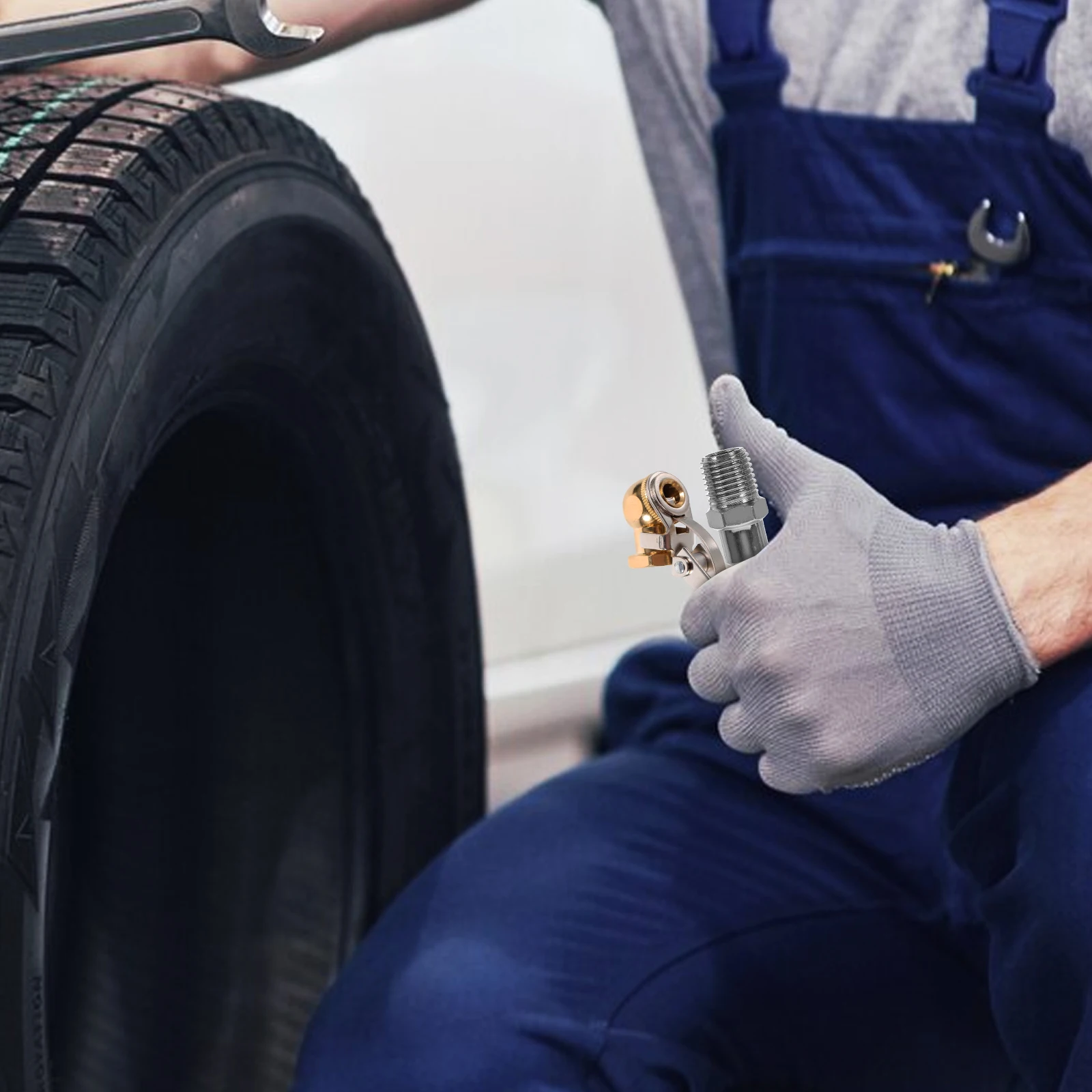 

2 Sets Exhaust Chuck Tire Inflator Nozzle American Style Quick Connect Adapter Air