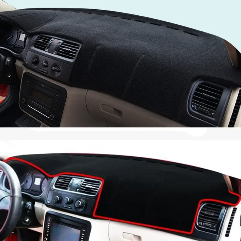 Car Dashboard Cover Mat Pad Dash Dashmat Sun Shade Instrument Carpet Accessories For Skoda Fabia 2007 2008 2009 2010 2011-2014