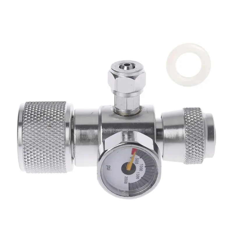 

0-2000 CO2 Pressure Gauge Aluminum CO2 Pressure Meter JIS M22-14 Regulator Manometer Multipurpose Pressure Gauge