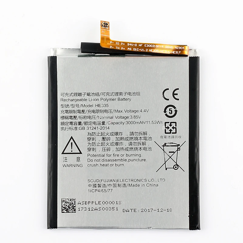 Original HE335 phone battery For NOKIA 6 TA-1000 TA-1003 TA-1021 3000mAh